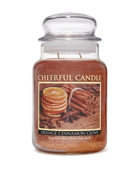 CHEERFUL CANDLE - ORANGE CINNAMON CLOVE - L